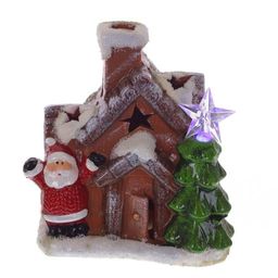 Фигурка декоративная "Домик" с подсветкой (2xLR44), L14 W7 H14,5 см, 2в.