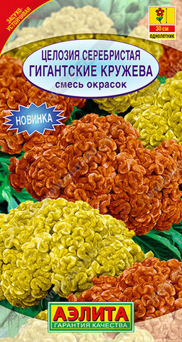 6131U Целозия серебристая Гигантские кружева, смесь окрасок 0,1гр