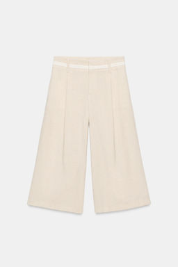 BERMUDA LARGA PUNTILLA CON LINO / Crudo - Zara фото 5