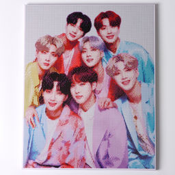 Алмазная мозаика с полным заполнением на холсте с подрамником «K-POP», 40×50 см