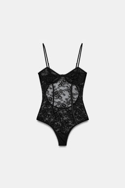 LACE BACKLESS BODYSUIT - Zara фото 14