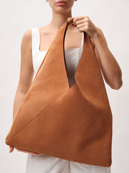 Замшевая сумка шоппер Luna DBR 31373 вуд