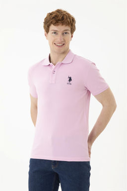 Мужская розовая базовая футболка