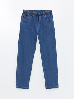 Slim Fit Beli Lastikli Erkek ?ocuk Jean Pantolon