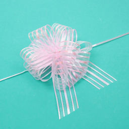 Цена за 10 шт. Бант для оформления подарка "Сияние" 5 см, d=15 см, Нежно-розовый