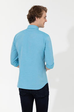 Erkek Petrol Uzun Kollu Basic G_mlek