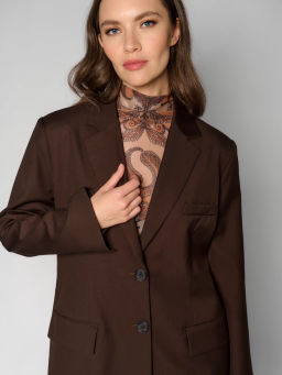 Пиджак женский 12411-34011 d.brown - Eleganzza фото 6