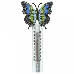 Термометр уличный +50-40С "Бабочка" 35,5х16см, подвесной, пластик, цвета в ассортименте, в п/эт пакете на картоне (Китай)