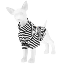 Пэт тойс (Pet toys) Одежда для собаки Тельняшка с принтом, р-р L, длина спинки 30см/обхват груди 44см/обхват шеи 30см, цвет-черно-белый, 100% полиэстер (Китай) - Домашняя мода фото 4