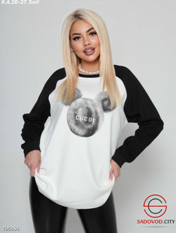 кофта удлиненная с принтом