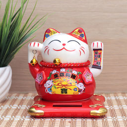 Фигурка Кот манэки-нэко 12х12х13,5 см / 0617-20 /уп 36/на солнечной батарее - ГалеонТрейд фото 4