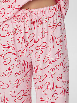 Комплект женский домашний розовый с надписями - Mark formelle фото 5