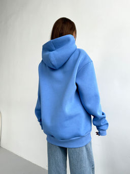 Толстовка женская из футера 3-х нитки петля туманно-голубой
