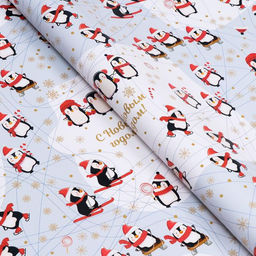 Цена за 2 шт. Бумага упаковочная новогодняя глянцевая С Новым годом, 70?100 см, 1 лист