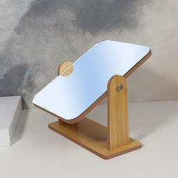 Зеркало настольное, прямоугольное, 22×24.5×9 см, (17×22 см), деревянное