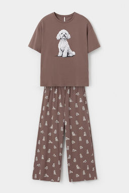 Е 20178/капучино,забавные пудели пижама жен - Very neat фото 2