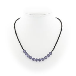 Александрит "Баланс", круглые гранёные 8мм, бусы длиной 48...53см.