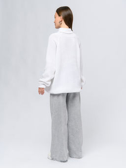 Джемпер белого цвета с высоким горлом - 1001dress фото 3