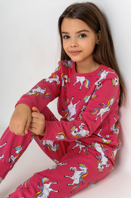 Хлопковая пижама для девочки из футера с начесом Happyfox - Happy fox фото 12