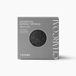 Спонж конняку Trimay Charcoal Konjac Sponge черный (в коробочке) 1 шт NEW!