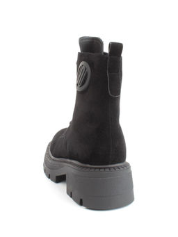 04-M3-1477 BLACK Ботинки зимние женские (натуральная замша, натуральный мех) - Фабричный китай фото 6