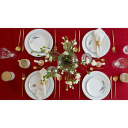 Скатерть Этель Shine 150*250 +/-3см, цв.бордовый, пл. 192 г/м2, хл с ВГМО  фото 9