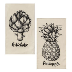 Набор кухонных полотенец Доляна Pineapple 35х60см-2шт, 100% хлопок  фото 2