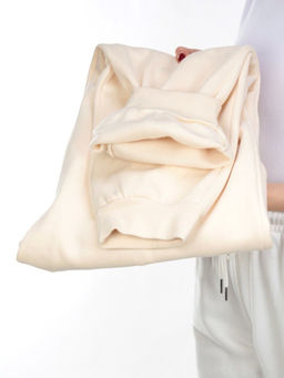 M073 BEIGE Брюки спортивные женские на флисе (85% хлопок, 10% полиэстер, 5% спандекс) 7986 - Fashion фото 8