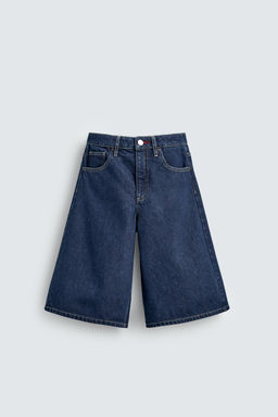 EMBROIDERED DENIM MIDI BERMUDA SHORTS HARRY LAMBERT FOR ZARA X DISNEY