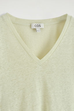 CAMISETA DE LINO CON CUELLO DE PICO - H&m фото 2