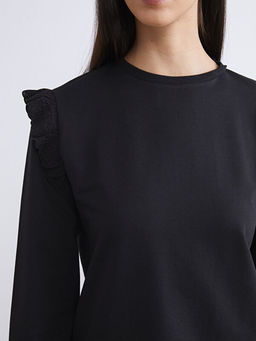 Bisiklet Yaka F?rf?rl? Kad?n Sweatshirt Tunik