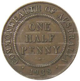1/2 пенни 1938 года Австралия