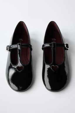 T-BAR BALLERINAS WITH HEART DETAIL - Zara фото 4