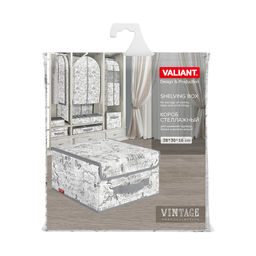 Короб стеллажный с крышкой, малый, 28*30*16 см, VINTAGE GREY, шт - Valiant фото 7