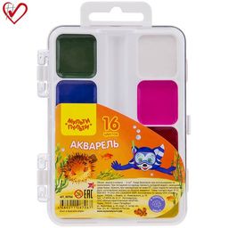 Акварель Мульти-Пульти "Енот в Красном море" 16цв. без кисти (АП_10706) пласт.уп.