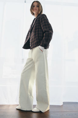 ZW COLLECTION CHECKED DOUBLE-BREASTED JACKET - Zara фото 11