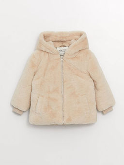 Kap??onlu Uzun Kollu K?z Bebek Pel?? Mont