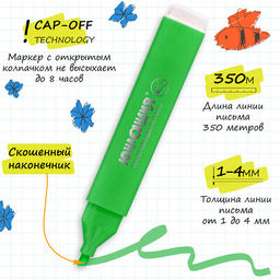 Набор текстовыделителей ЮНЛАНДИЯ 6 шт., АССОРТИ, "COLORSTAR", линия 1-4 мм