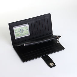 Портмоне мужское на магните, чёрное