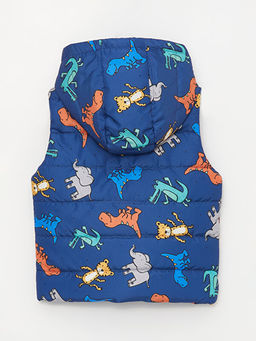 Kap??onlu Bask?l? Erkek Bebek ?i?me Yelek - Waikiki фото 2