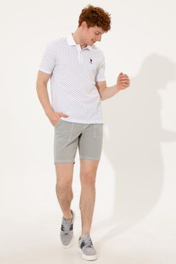 U. S. Polo Assn Мужская белая футболка с воротником-поло - U.s. polo assn фото 4
