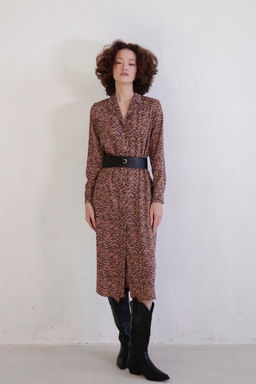 Платье-рубашка с английским воротником принт - Martichelli фото 119