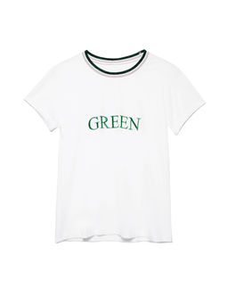 CONTE Белая футболка с сияющей вышивкой "Green" LD 1108 white