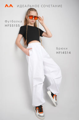 Укороченная футболка в рубчик для девочки Happyfox фото 11