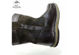 Мини-монголки мужские коричневые, войлочная подошва,