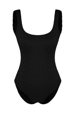 Siyah Dokulu Kare Yaka Kapl? Regular Mayo TBESS23MA00223