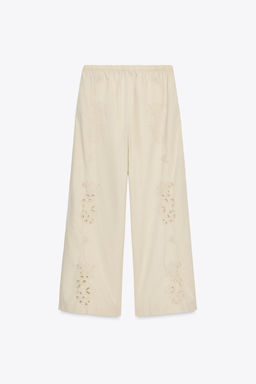 EMBROIDERED PYJAMA TROUSERS - Zara фото 5