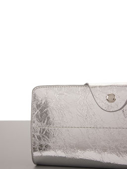 LACCOMA кошелек LA-1777-ЛАК-серебристый натуральная кожа фото 3