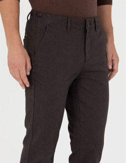 Kahverengi Slim Fit Kanvas Pantolon - Pierre cardin фото 5