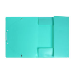 Цена за 2 шт. Папка на резинке А4, 500 мкм, Calligrata, Pastel, корешок 20 мм, до 150 листов, тиснение "песок", мятный